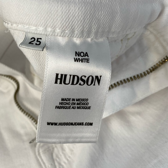 NWOT Hudson Noa High Rise Straight Fit Cropped Jeans White 25 Capsule Wardrobe - Picture 2 of 13